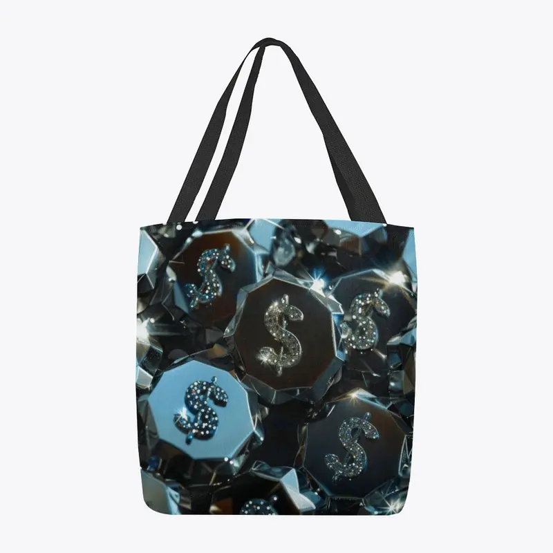 Gleaming Wealth: Dollar Sign Sparkle bag